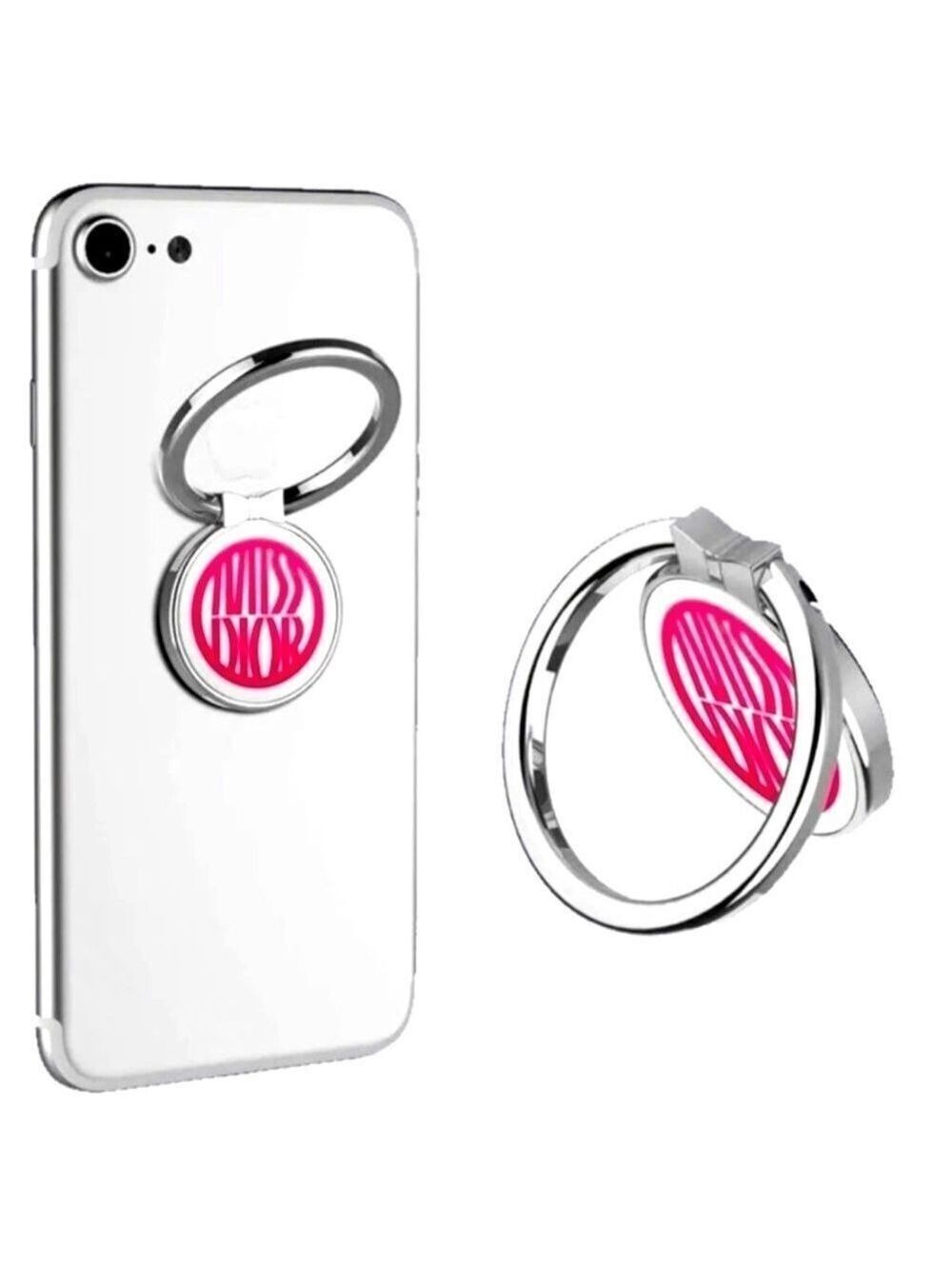 Dior Miss Dior Phone Finger Ring Holder Stand Grip Silver Pink Limited New